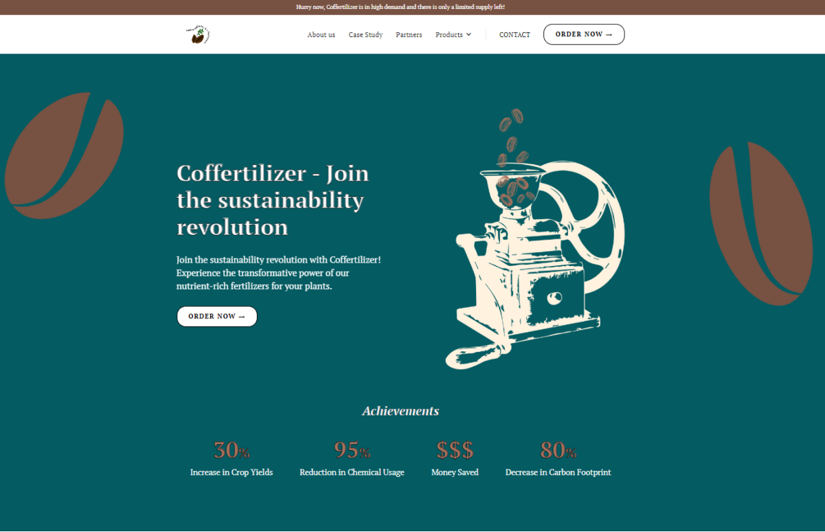 Organic Acquisition landing page